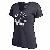 Women Cowboys Navy 2018 NFL Playoffs Against The World T-Shirt,baseball caps,new era cap wholesale,wholesale hats